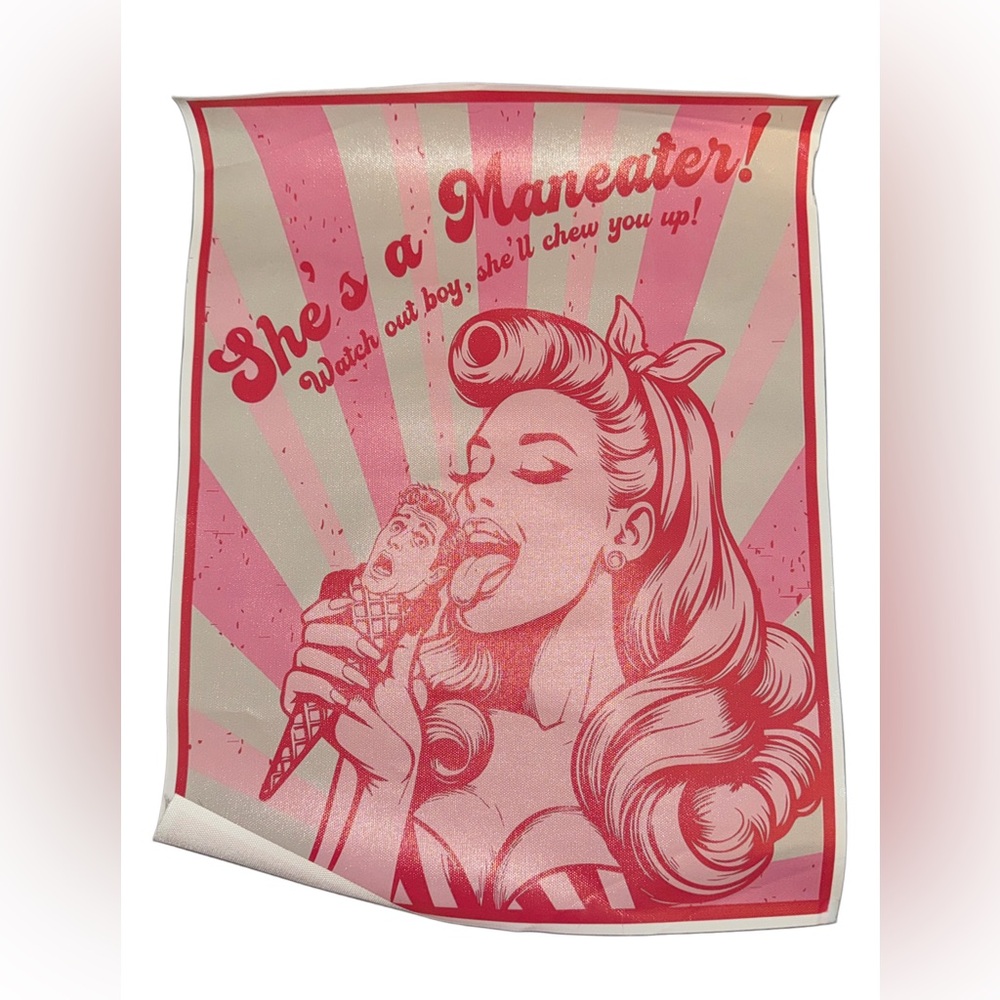 Retro “She’s a Maneater “ Pink & Red Pin Up Girl
Ice Cream Cone Canvas Print - Picture 11 of 12